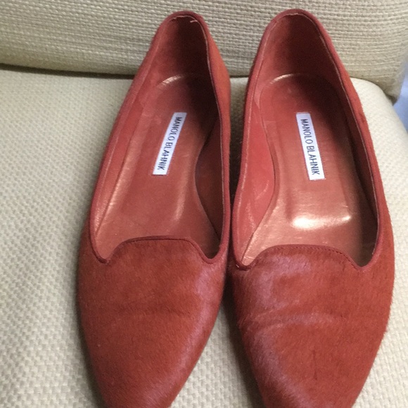 Manolo Blahnik Shoes - rare Manolo cow/ calf hair flats